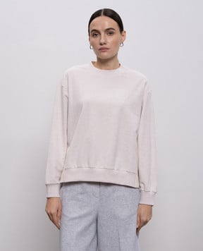 Peserico Бежевий меланжевий світшот з логотипом A12575J0Q12379E