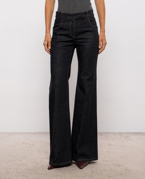 Brunello Cucinelli Черные джинсы-клеш Flared ML133P4126