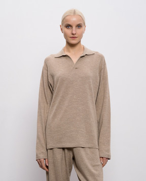 The Row Коричневый пуловер Niosa с льном 10707Y971