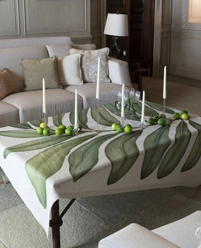 TESSITURA TOSCANA TELERIE Сіра скатертина TAMARINDO з льону NT250061080037