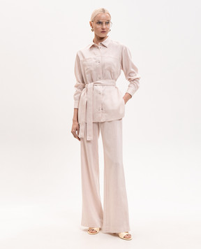 Marco Pescarolo Розовая рубашка Era с леном и шерстью ERAD5327