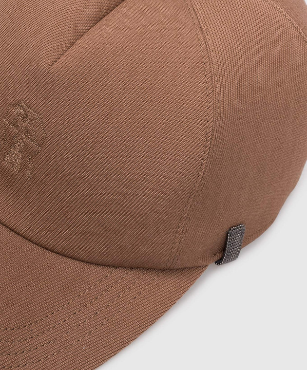 Brunello Cucinelli Коричневая кепка с шерстью MCAP90230P изображение 4