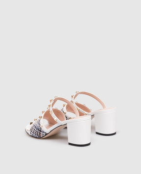 Valentino Білі комбіновані мюлі Rockstud 8W0S0LT4EDX