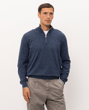 Brunello Cucinelli Синій джемпер з кашеміру MQS00124