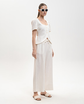 Faithfull Білий топ Audrey з льону FFC26WHT