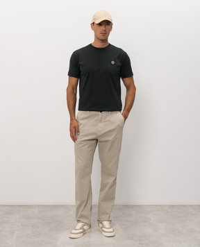 Stone Island Зеленая футболка с нашивкой логотипа L2S152100027S0013
