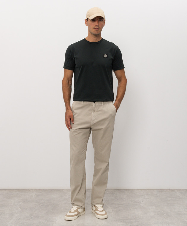 Stone Island Зеленая футболка с нашивкой логотипа L2S152100027S0013 изображение 2