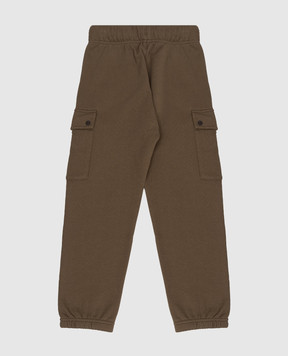 C.P. Company Детские джоггеры-карго цвета хаки с патчем логотипа CMP00ZLCA691014