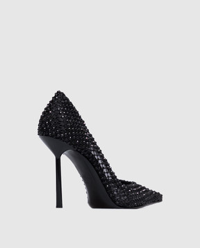 Le Silla Черные туфли Gilda с кристаллами 4190E090BXPPSSM