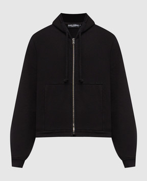 Dolce&Gabbana Черная утепленная спортивная куртка с логотипом G9BVJTG7PLA