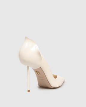 Le Silla Білі шкіряні туфлі PETALO 3130D090BXPPNEM