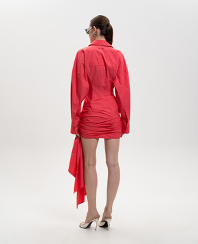 The Attico Рожева сукня-сорочка з вишивкою логотипа 260WCA00464CCC052AA