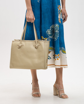 Gianni Chiarini Кожаная сумка-тоут MARCELLA цвета хаки BS9330BBLTU