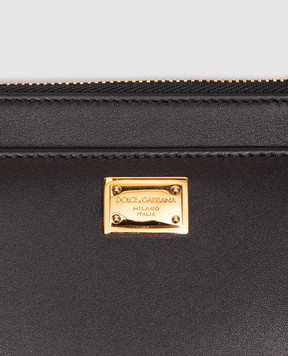 Dolce&Gabbana Черный кожаный картхолдер с логотипом BI1261A9S25
