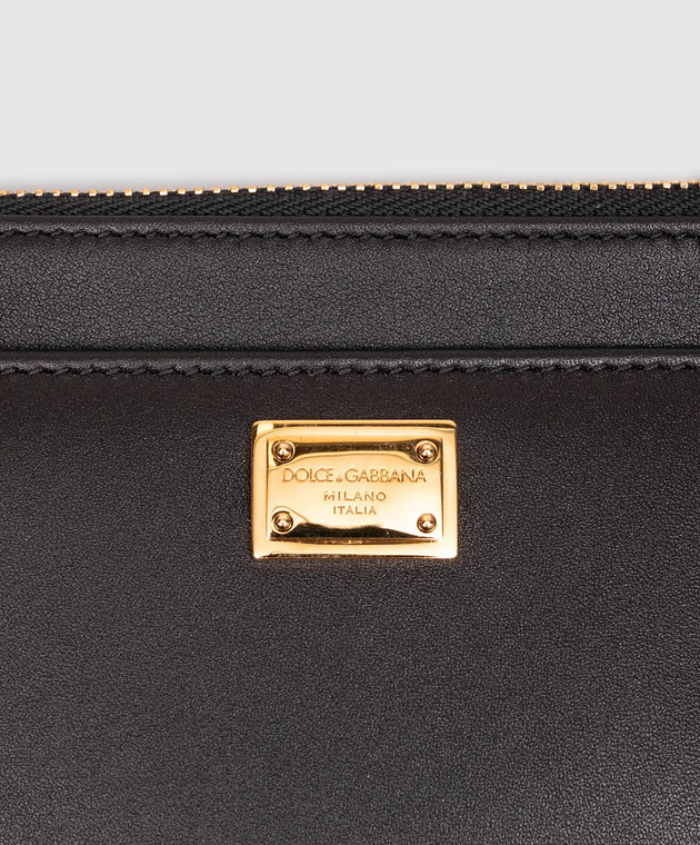 Dolce&Gabbana Чорний шкіряний картхолдер з логотипом BI1261A9S25 зображення 3
