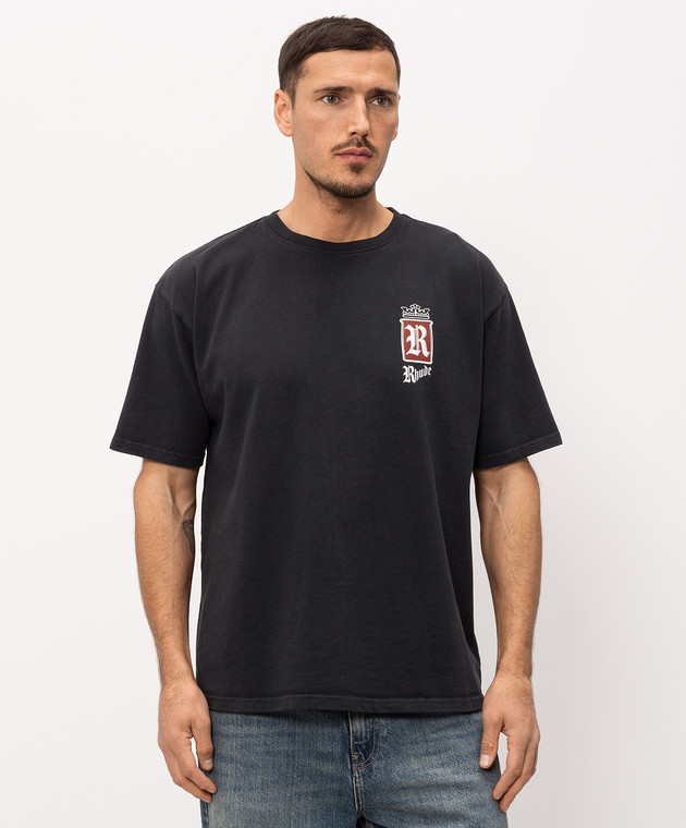 Rhude Черная футболка Fumar RHSS26TT07012 изображение 3