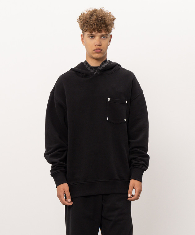 Palm Angels Черные худи с принтом логотипа PAMBB005FL002 изображение 3
