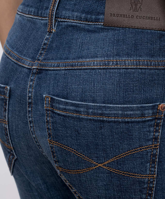 Brunello Cucinelli Сині джинси з патчем MB065P5679 зображення 5