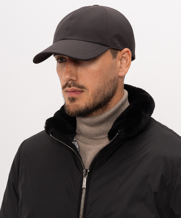 Enrico Mandelli Серая кепка CAP401519V изображение 2