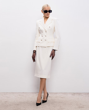 Dolce&Gabbana Юбка-карандаш цвета айвори из шерсти F4CJGTFUBGC