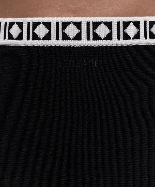 Versace Черная юбка с вышивкой логотипа 10257741A18357 изображение 5