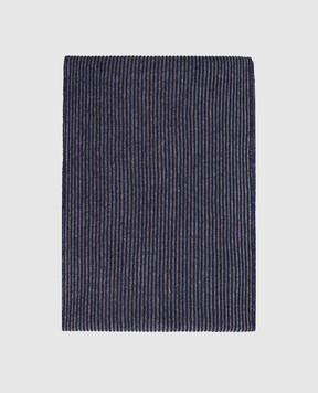 Brunello Cucinelli Синий шарф из кашемира M2295700