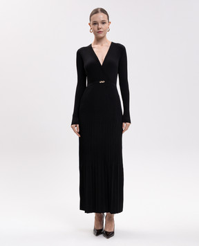 Twinset Черное платье с плиссированием 262TT3450