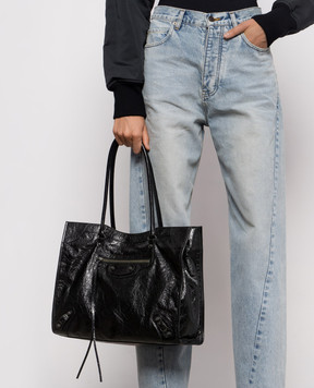Balenciaga Черная кожаная сумка-тоут Le City 8469212ABEK