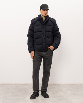 Stone Island Синій пуховик з вовни L2S154100063S0F52