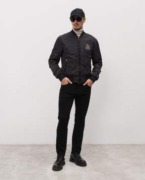 Dolce&Gabbana Чорні джинси слім з логотипом GY07CDG8OW8