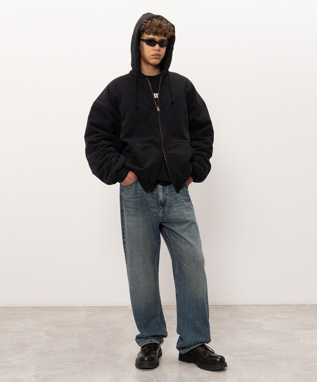 Vetements Чорна куртка з вишивкою логотипа MH27BJ170Bm зображення 2