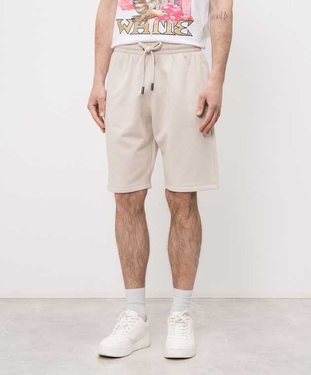 Off-White Бежевые шорты 44MCI013S26F004 изображение 3
