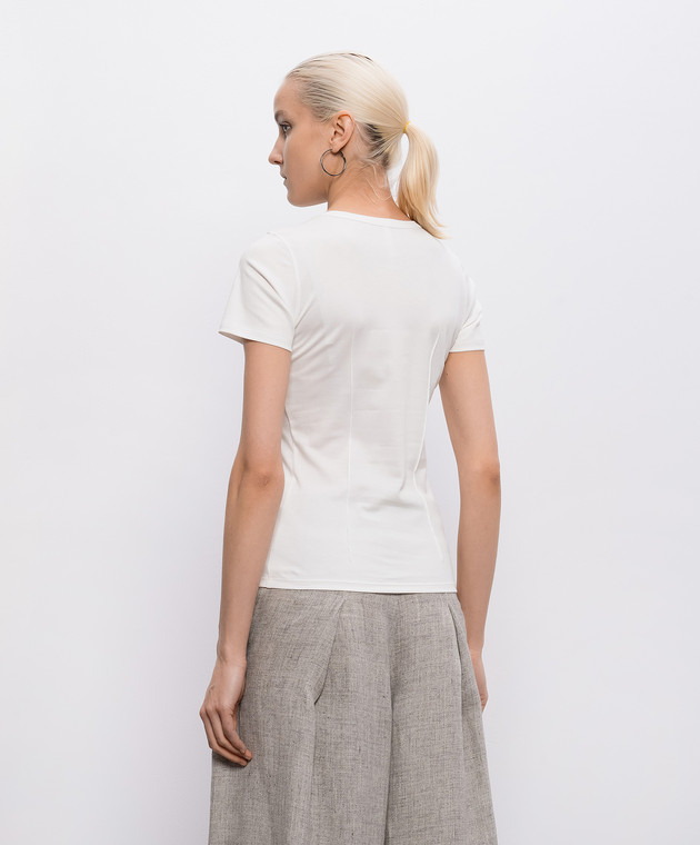 Intoca Белая футболка из хлопка DIOSBASICPOD312 изображение 4