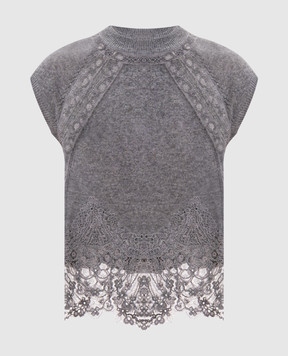 Ermanno Scervino Сірий топ з кашеміру D495L307APTPYU