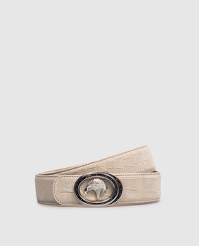 Stefano Ricci Бежевый ремень из кожи крокодила N381CNC388P