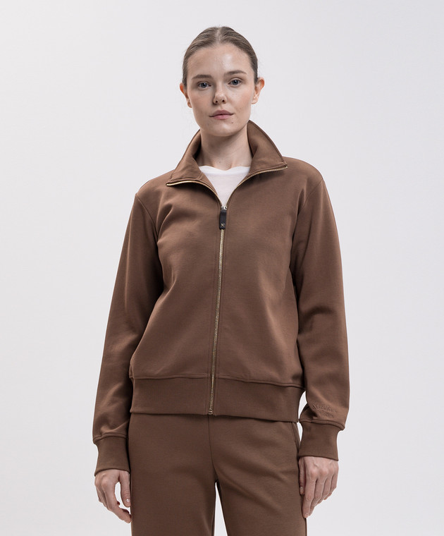Max Mara Коричневая спортивная куртка CAREZZA SMMCAREZZA изображение 3