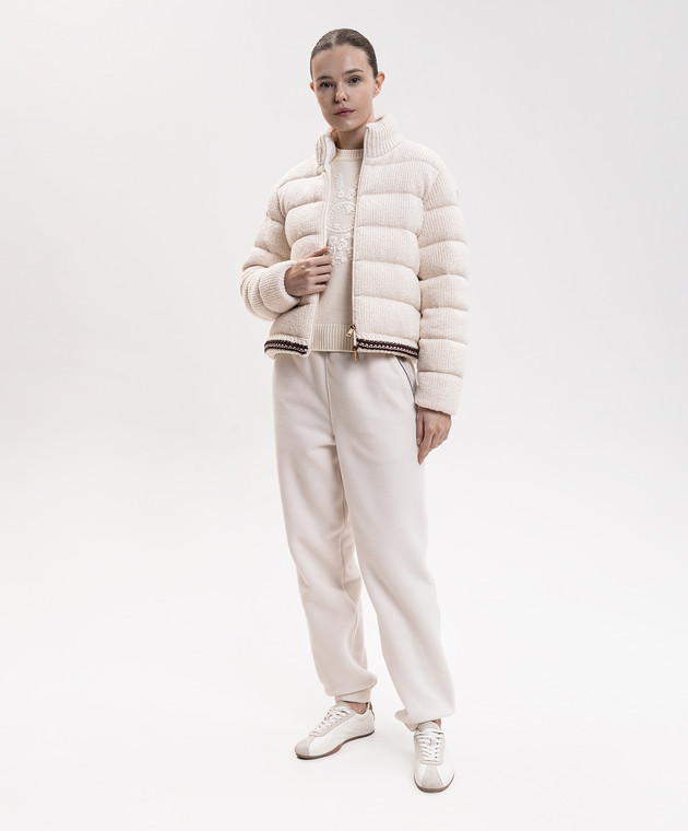 Moncler Пухова куртка кольору айворі L20939B00009N0005 зображення 2