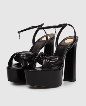Saint Laurent Чорні шкіряні босоніжки FRANCIANE 869730AAEHF
