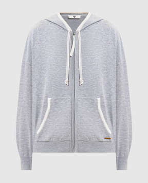 Twinset Сіра спортивна куртка з логотипом 261LL3MBB