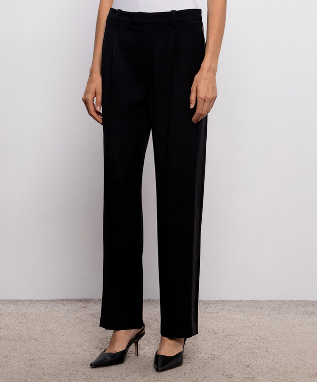 Brunello Cucinelli Черные брюки из шерсти MG553P9338 изображение 3