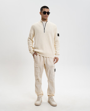 Stone Island Бежеві джогери з патчем логотипа L1S153100031S0A10