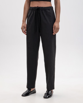 Maison Margiela MM6 Черные брюки с шерстью S52KA0485M36006