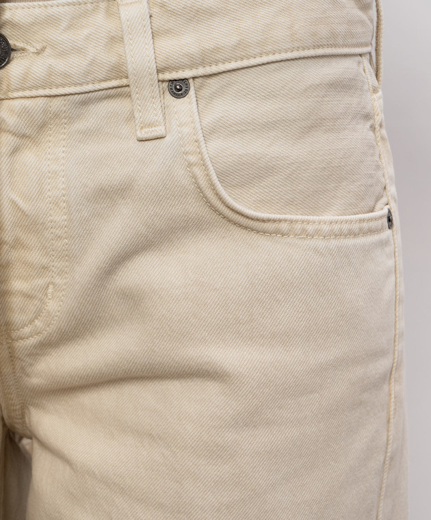 CITIZENS OF HUMANITY Бежевые джинсы Faye с патчем логотипа 22811248 изображение 5