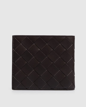 Bottega Veneta Коричневе шкіряне портмоне Intrecciato 749412VCPQ4
