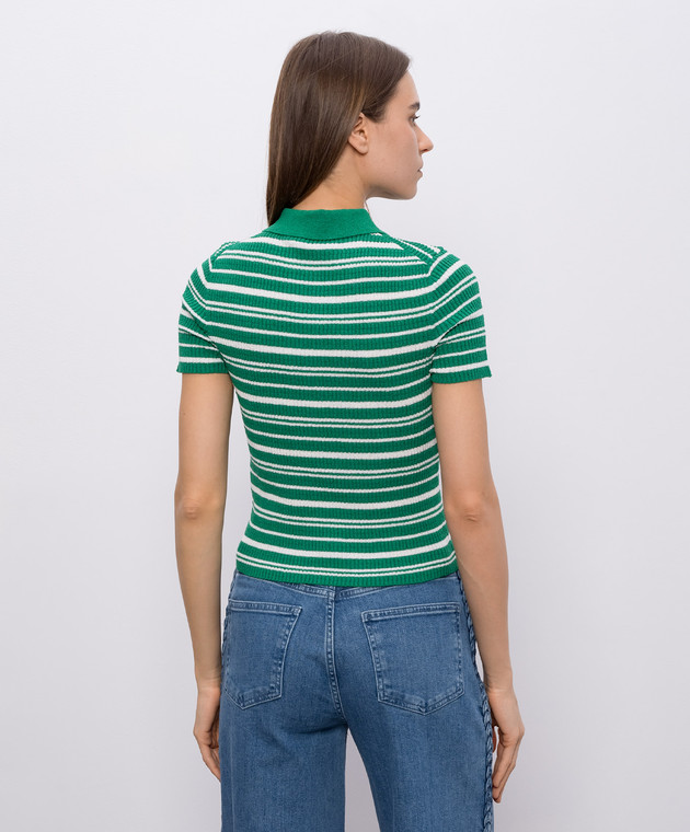 Simkhai Зеленое поло Averie в полоску 2262215K изображение 4