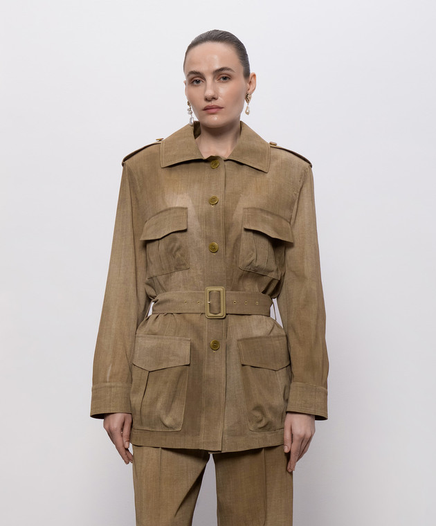 Ermanno Scervino Коричневая куртка D486I736CCIPRWK изображение 3