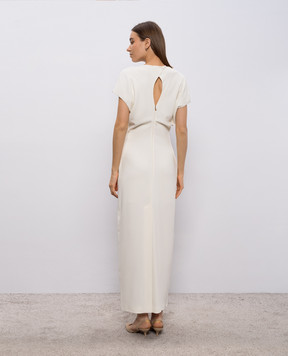 Agnona Белое платье с шерстью TR1102XU5075