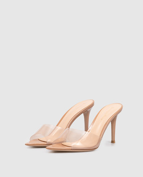 Gianvito Rossi Бежевые кожаные мюли ELLE G1105085RIC