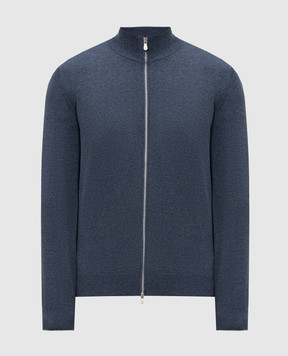 Brunello Cucinelli Кардиган синій з кашеміру M2200106
