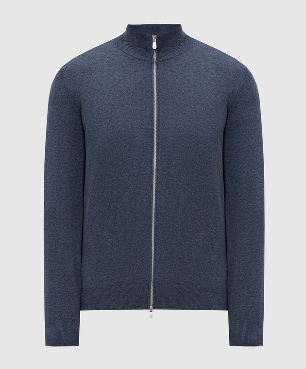 Brunello Cucinelli Кардиган синій з кашеміру M2200106